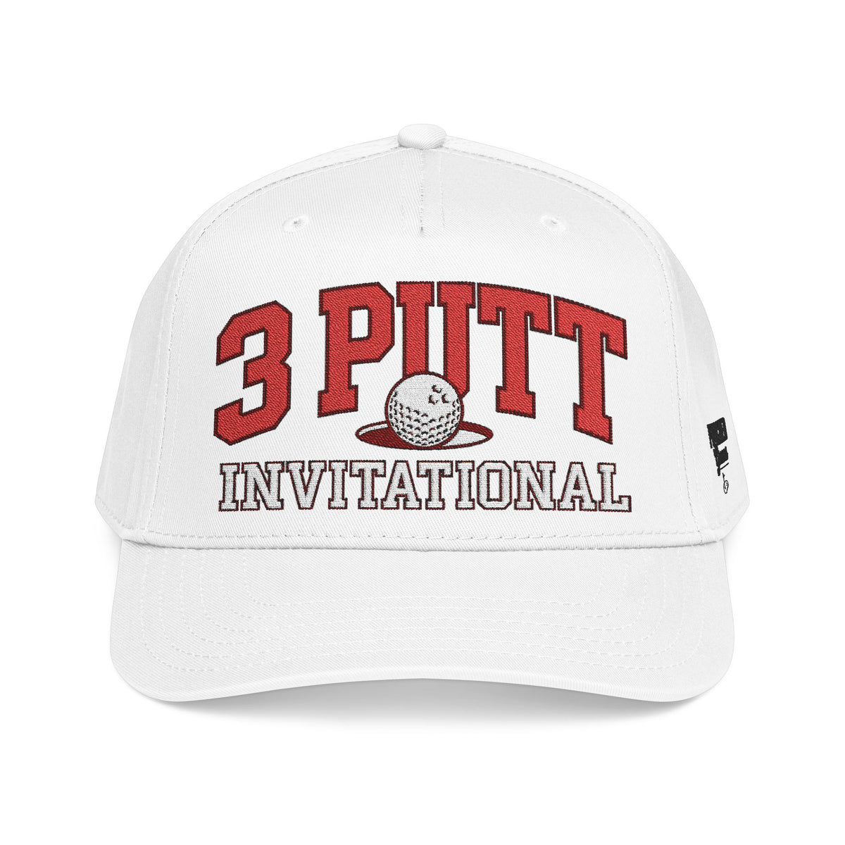 3 Putt Invitational embroidered golf hat by Punched Greens