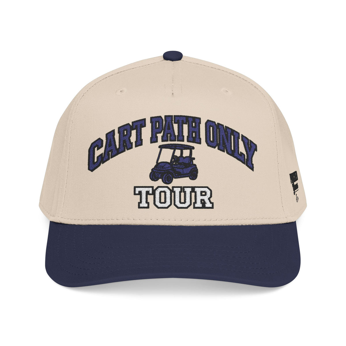 Cart Path Only Tour embroidered golf hat by Punched Greens