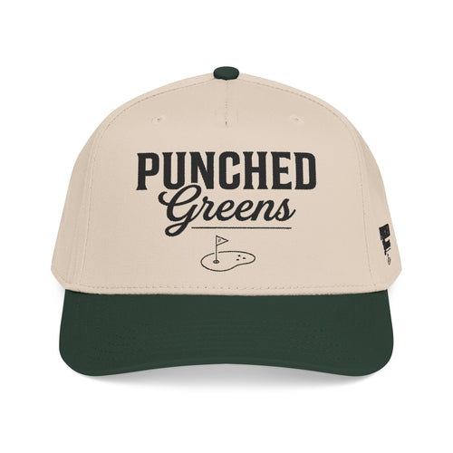 Punched Greens embroidered logo golf hat